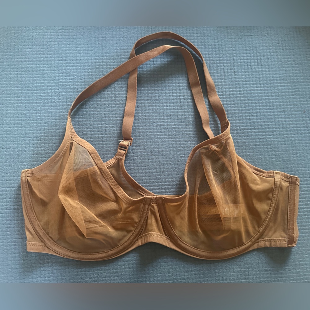Skims mesh scoop bra 36dd EUC Bronze.